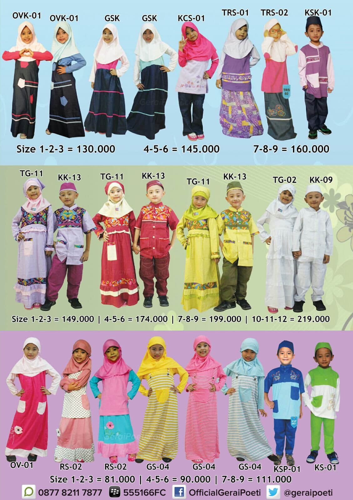 Katalog Baju Muslim Anak dan Dewasa GeraiPoeti Collection 2016 page 2
